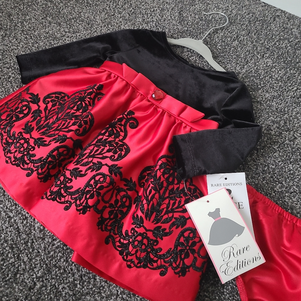 NEW Rare Editions Baby Girl Holiday family dress
